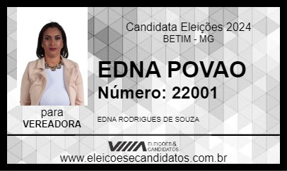 Candidato EDNA POVAO 2024 - BETIM - Eleições