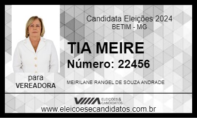 Candidato TIA MEIRE 2024 - BETIM - Eleições