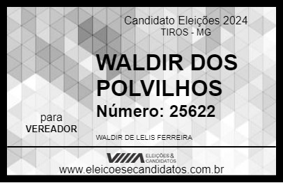 Candidato WALDIR DOS POLVILHOS 2024 - TIROS - Eleições