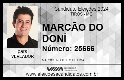 Candidato MARCÃO DO DONÍ 2024 - TIROS - Eleições