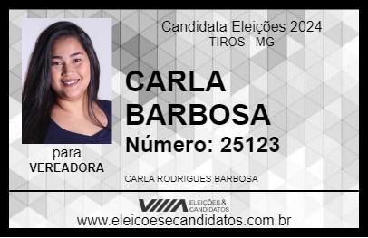 Candidato CARLA BARBOSA 2024 - TIROS - Eleições