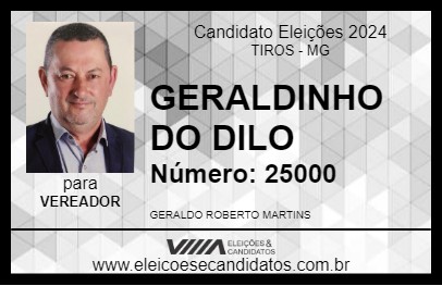 Candidato GERALDINHO DO DILO 2024 - TIROS - Eleições