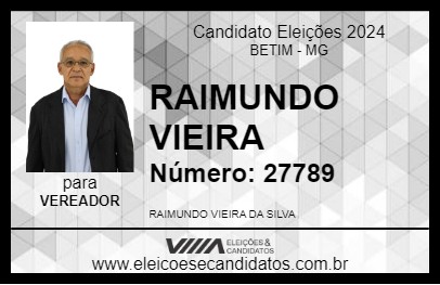 Candidato RAIMUNDO VIEIRA 2024 - BETIM - Eleições