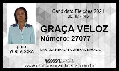 Candidato GRAÇA VELOZ 2024 - BETIM - Eleições