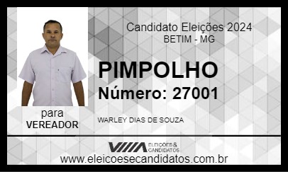 Candidato PIMPOLHO 2024 - BETIM - Eleições