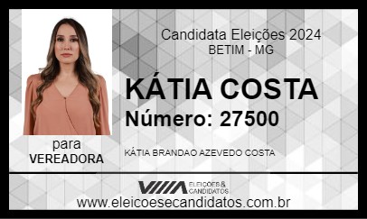 Candidato KÁTIA COSTA 2024 - BETIM - Eleições