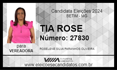 Candidato TIA ROSE 2024 - BETIM - Eleições