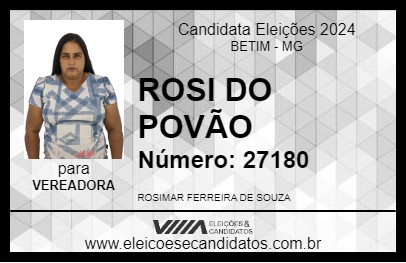 Candidato ROSI DO POVÃO 2024 - BETIM - Eleições