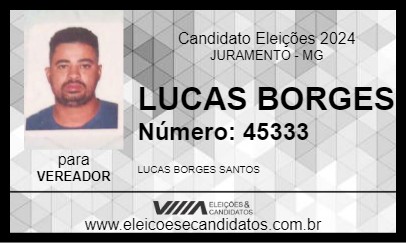 Candidato LUCAS BORGES 2024 - JURAMENTO - Eleições