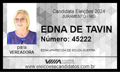 Candidato EDNA DE TAVIN 2024 - JURAMENTO - Eleições