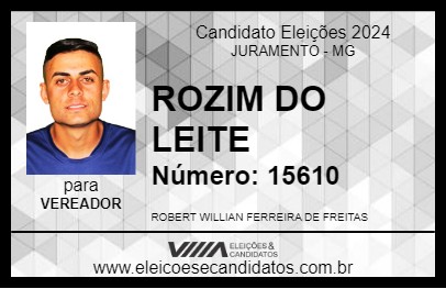 Candidato ROZIM DO LEITE 2024 - JURAMENTO - Eleições