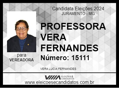 Candidato PROFESSORA VERA FERNANDES 2024 - JURAMENTO - Eleições