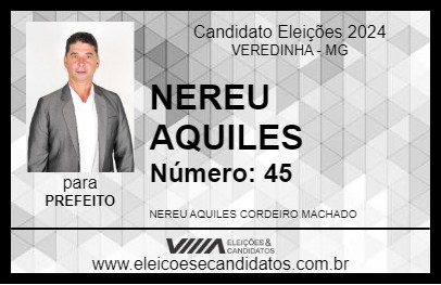 Candidato NEREU AQUILES 2024 - VEREDINHA - Eleições