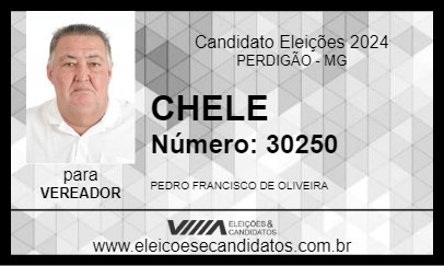 Candidato CHELE 2024 - PERDIGÃO - Eleições