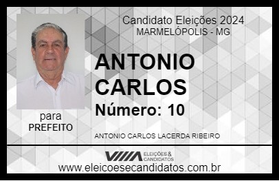 Candidato ANTONIO CARLOS 2024 - MARMELÓPOLIS - Eleições