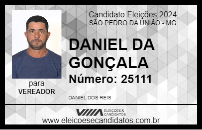 Candidato DANIEL DA GONÇALA 2024 - SÃO PEDRO DA UNIÃO - Eleições