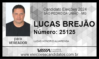 Candidato LUCAS BREJÃO 2024 - SÃO PEDRO DA UNIÃO - Eleições