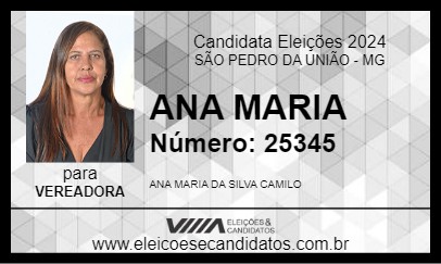 Candidato ANA MARIA 2024 - SÃO PEDRO DA UNIÃO - Eleições