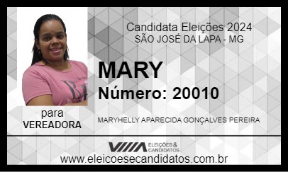 Candidato MARY 2024 - SÃO JOSÉ DA LAPA - Eleições