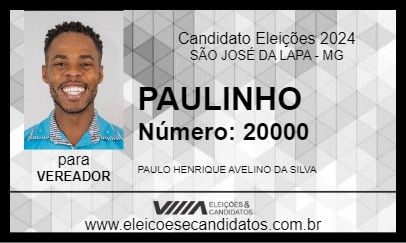 Candidato PAULINHO 2024 - SÃO JOSÉ DA LAPA - Eleições