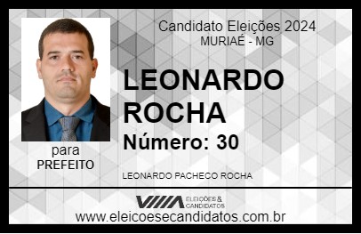 Candidato LEONARDO ROCHA 2024 - MURIAÉ - Eleições