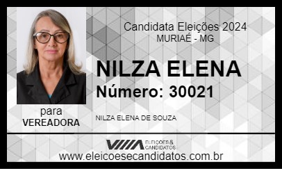 Candidato NILZA ELENA 2024 - MURIAÉ - Eleições