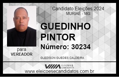 Candidato GUEDINHO PINTOR 2024 - MURIAÉ - Eleições