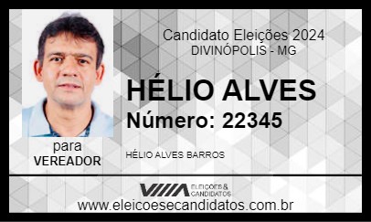 Candidato HÉLIO ALVES 2024 - DIVINÓPOLIS - Eleições