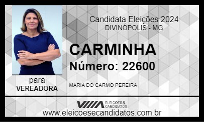 Candidato CARMINHA 2024 - DIVINÓPOLIS - Eleições