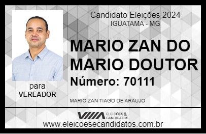 Candidato MARIO ZAN DO MARIO DOUTOR 2024 - IGUATAMA - Eleições