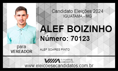 Candidato ALEF BOIZINHO 2024 - IGUATAMA - Eleições