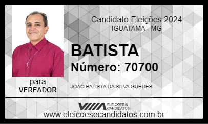 Candidato BATISTA 2024 - IGUATAMA - Eleições