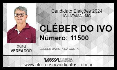 Candidato CLÉBER DO IVO 2024 - IGUATAMA - Eleições