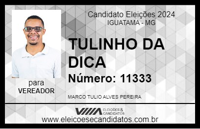 Candidato TULINHO DA DICA 2024 - IGUATAMA - Eleições