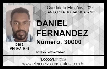 Candidato DANIEL FERNANDEZ 2024 - SANTA RITA DO SAPUCAÍ - Eleições