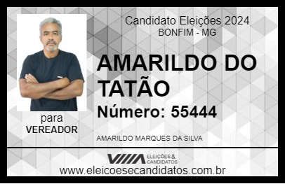 Candidato AMARILDO DO TATÃO 2024 - BONFIM - Eleições