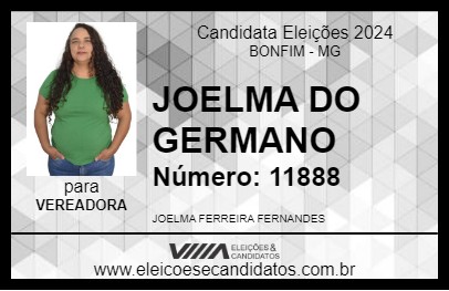 Candidato JOELMA DO GERMANO 2024 - BONFIM - Eleições