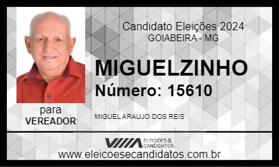 Candidato MIGUELZINHO 2024 - GOIABEIRA - Eleições