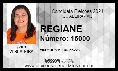 Candidato REGIANE 2024 - GOIABEIRA - Eleições