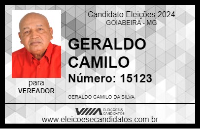 Candidato GERALDO CAMILO 2024 - GOIABEIRA - Eleições