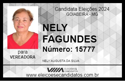 Candidato NELY FAGUNDES 2024 - GOIABEIRA - Eleições