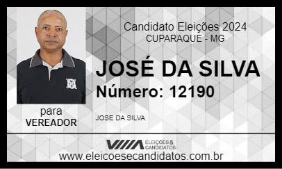 Candidato JOSÉ DA SILVA 2024 - CUPARAQUE - Eleições