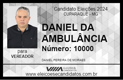 Candidato DANIEL DA AMBULÂNCIA 2024 - CUPARAQUE - Eleições