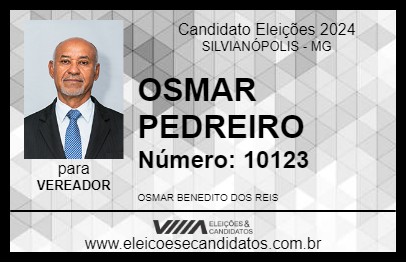 Candidato OSMAR PEDREIRO 2024 - SILVIANÓPOLIS - Eleições