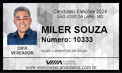 Candidato MILER SOUZA 2024 - SÃO JOSÉ DA LAPA - Eleições