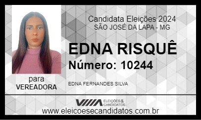 Candidato EDNA RISQUÊ 2024 - SÃO JOSÉ DA LAPA - Eleições