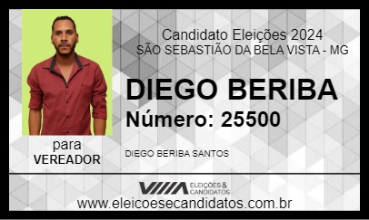 Candidato DIEGO BERIBA 2024 - SÃO SEBASTIÃO DA BELA VISTA - Eleições