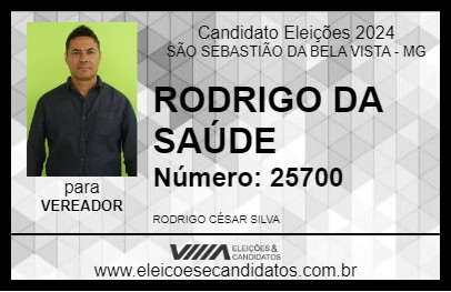 Candidato RODRIGO DA SAÚDE 2024 - SÃO SEBASTIÃO DA BELA VISTA - Eleições