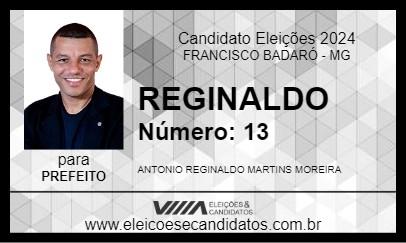 Candidato REGINALDO 2024 - FRANCISCO BADARÓ - Eleições