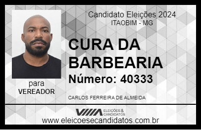 Candidato CURA DA BARBEARIA 2024 - ITAOBIM - Eleições